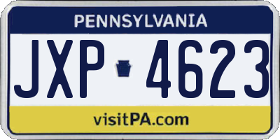 PA license plate JXP4623
