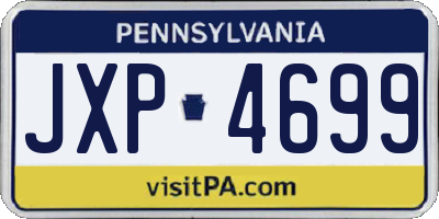 PA license plate JXP4699