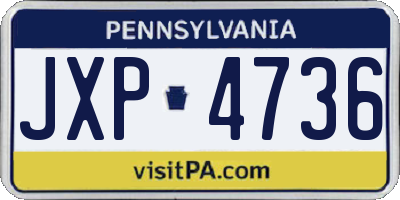 PA license plate JXP4736