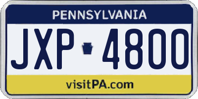 PA license plate JXP4800