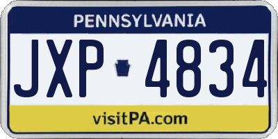 PA license plate JXP4834