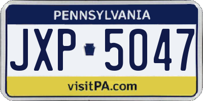 PA license plate JXP5047