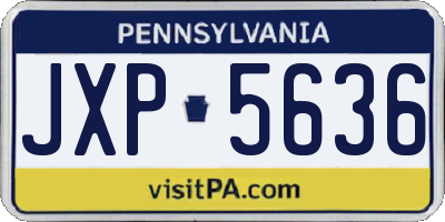 PA license plate JXP5636