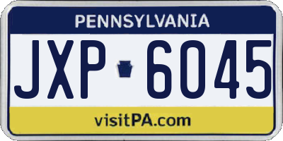 PA license plate JXP6045