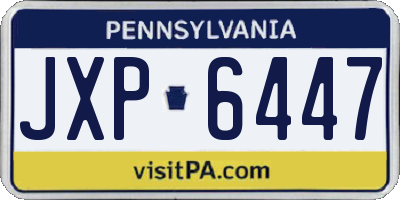 PA license plate JXP6447