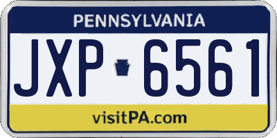 PA license plate JXP6561
