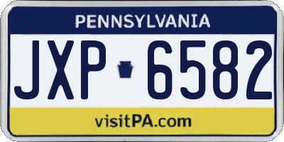 PA license plate JXP6582
