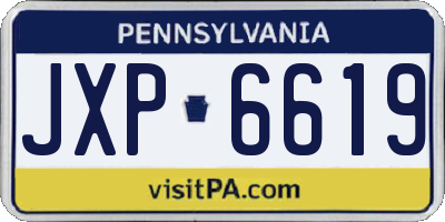 PA license plate JXP6619