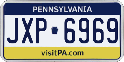 PA license plate JXP6969