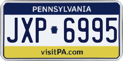 PA license plate JXP6995