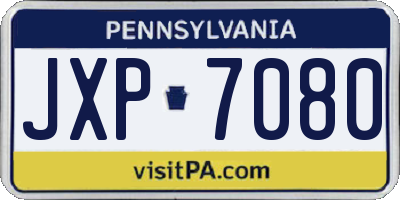 PA license plate JXP7080