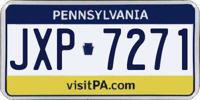 PA license plate JXP7271
