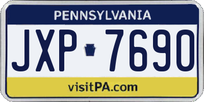 PA license plate JXP7690