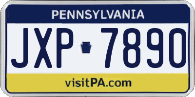 PA license plate JXP7890