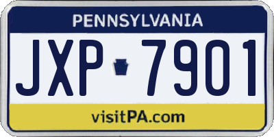 PA license plate JXP7901