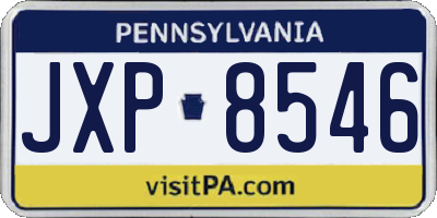 PA license plate JXP8546