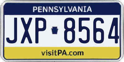 PA license plate JXP8564