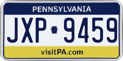 PA license plate JXP9459