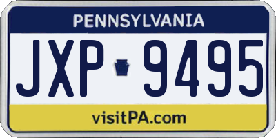 PA license plate JXP9495