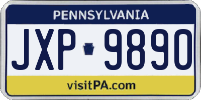 PA license plate JXP9890