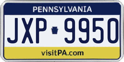 PA license plate JXP9950