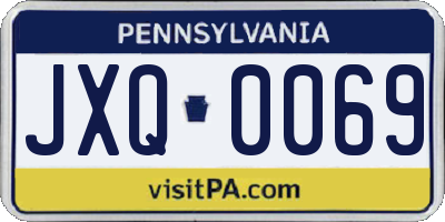 PA license plate JXQ0069