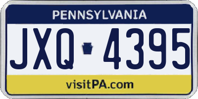 PA license plate JXQ4395