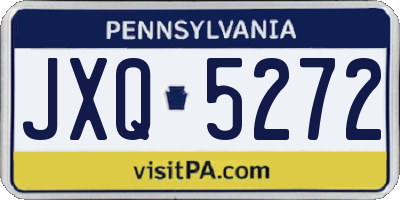 PA license plate JXQ5272