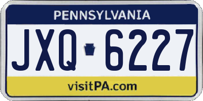 PA license plate JXQ6227