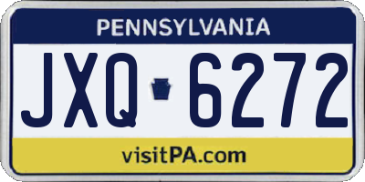 PA license plate JXQ6272