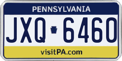 PA license plate JXQ6460