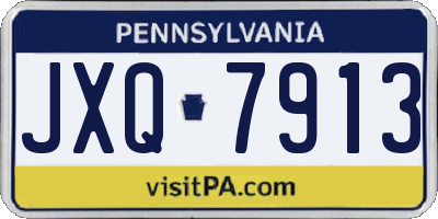 PA license plate JXQ7913