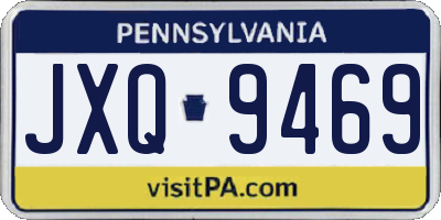 PA license plate JXQ9469