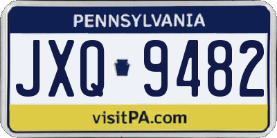 PA license plate JXQ9482