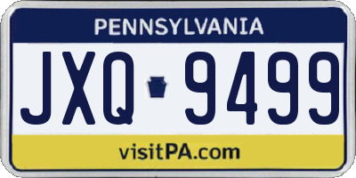 PA license plate JXQ9499