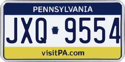 PA license plate JXQ9554