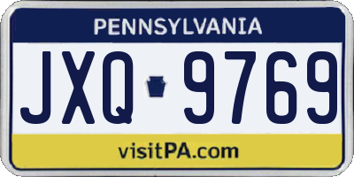 PA license plate JXQ9769