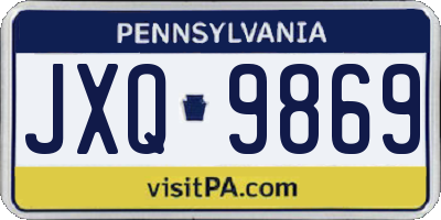 PA license plate JXQ9869