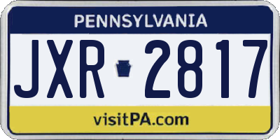 PA license plate JXR2817