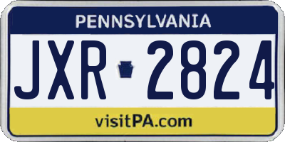 PA license plate JXR2824