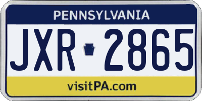 PA license plate JXR2865