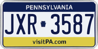 PA license plate JXR3587