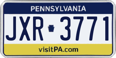 PA license plate JXR3771