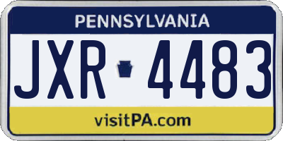 PA license plate JXR4483