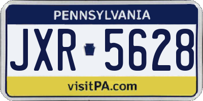 PA license plate JXR5628