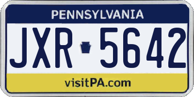 PA license plate JXR5642