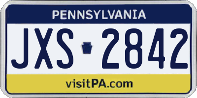 PA license plate JXS2842