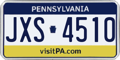PA license plate JXS4510