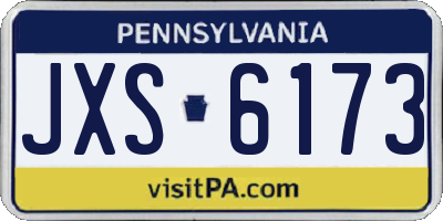 PA license plate JXS6173