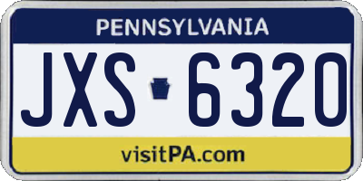 PA license plate JXS6320
